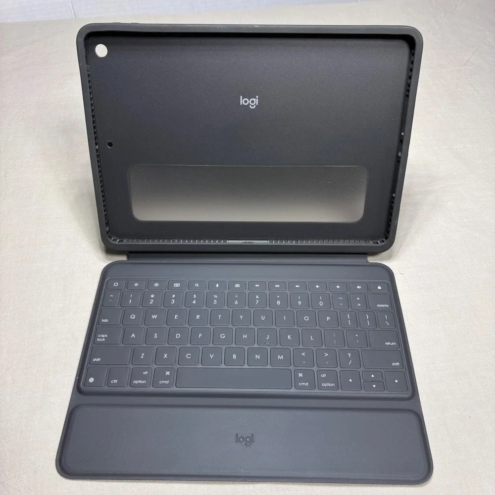 Logitech Rugged Folio iPad Keyboard Case Charcoal Grey‎ YU0073 Smart Connector